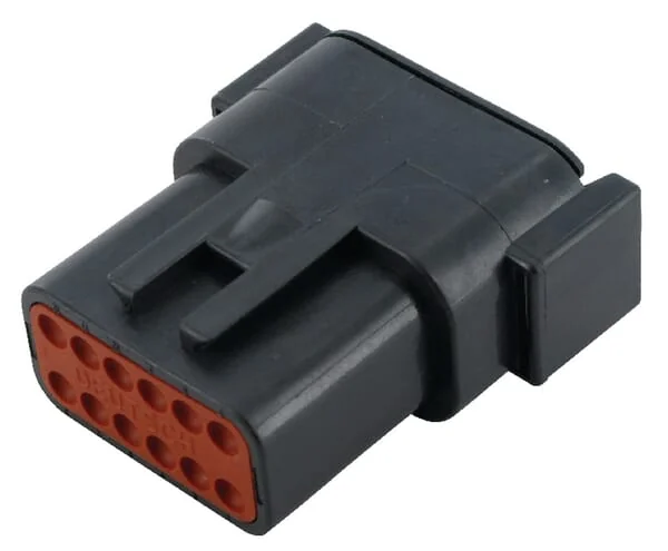 Deutsch - DSDTM0412PB - Plug Housing Female, Black, 12 Poles Series DTM, Deutsch