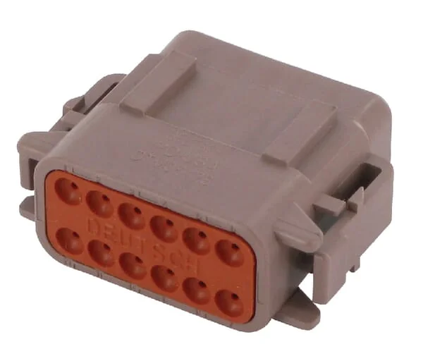 Deutsch - DSDTM0612SD - Plug Housing Male, Brown, 12 Poles Series DTM, Deutsch
