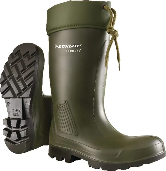 Dunlop - C462943VK37 - Schutzstiefel Gruen Klasse S5 Groesse 4 Wellingtons Purofort® Thermoflex