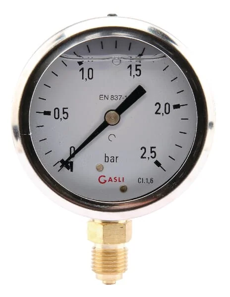 ET - MA63025L04SSGF - Pressure Gauge Diameter 63 0-2.5bar 1/4" Bottom