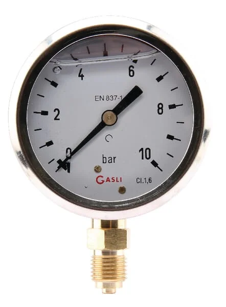 ET - MA6310L04SSGF - Pressure Gauge Diameter 63 0-10bar 1/4" Bottom