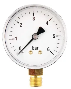 ET - MA636L04ST - Pressure Gauge Diameter 63 0-6bar 1/4" Bottom