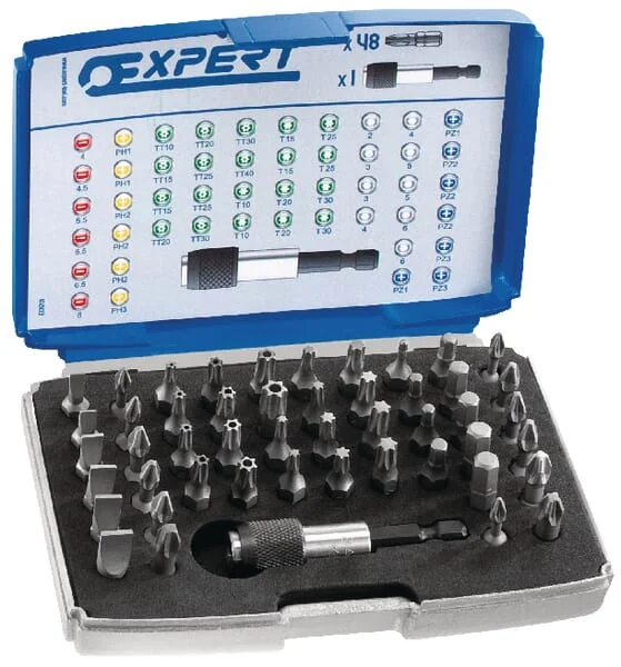 Expert - E131701 - Box with Bits + Accessories 1/4" 49-Pt