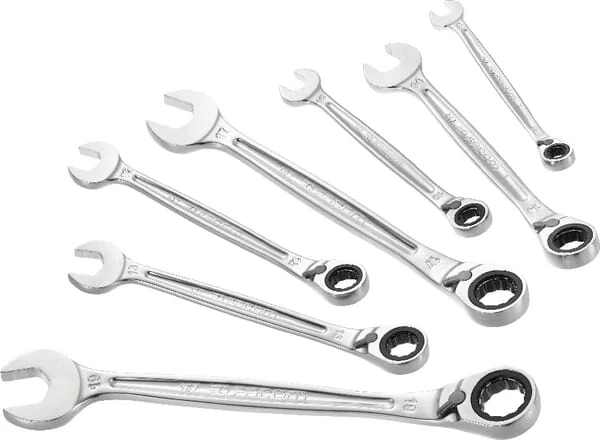 Facom - 467BJ7PB - Ratchet Ring Spanner Set 7 Pieces