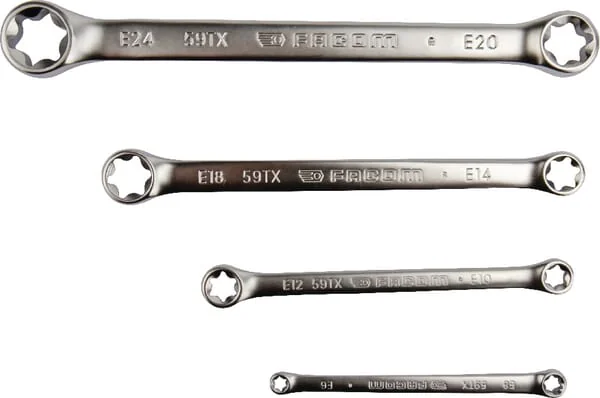 Facom - 59TXJ4 - Flat Ring Spanner Torx Set