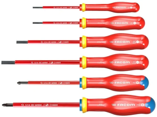 Facom - ATDVEJ6PB - Screwdriver Set VDE 6 Pcs.