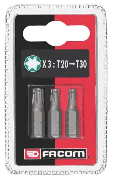 Facom - EX12J3 - Facom Set of 3 Bits 25mm T20-30