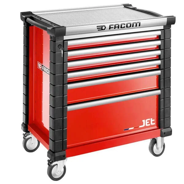 Facom - JET6M4A - Tool Trolley Jet+4 6 Drawers Red