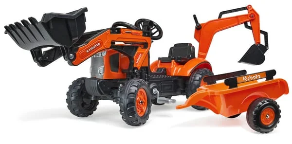 Falk - F2065N - Kubota Backhoe With Front Loader And Trailer