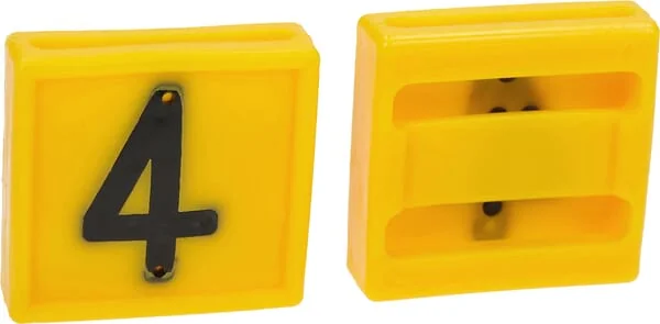 Farma - 306004FA - Ear Tag No. 4, Yellow 45x45mm