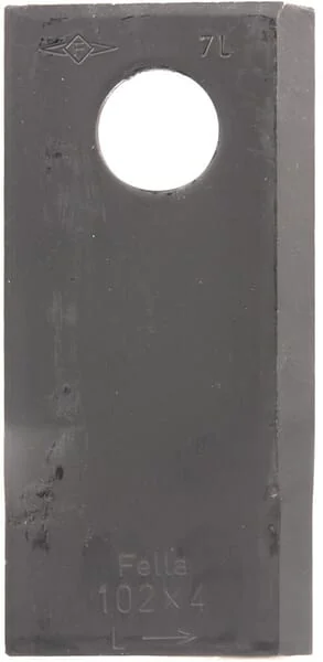 Fella - 140693 - Mower Blade LH 102x48x4mm Bore Diameter 19mm Suitable For Fella
