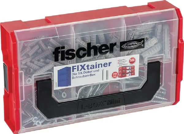 Fischer - 536162 - Plug Assortment, DUOPOWER Fixtainer 210pcs