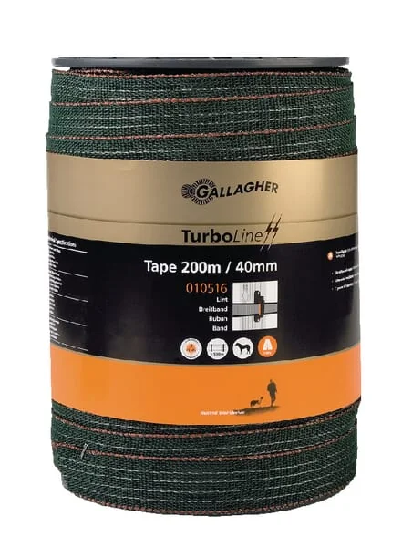 Gallagher - 010516GAL - Turbostar Tape 40mm 200m Green