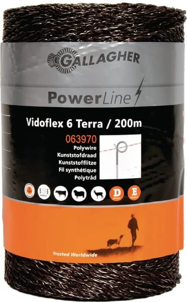 Gallagher - 063970GAL - Wire Vidoflex 6 Terra 200 m