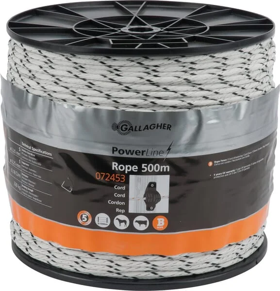 Gallagher - 072453GAL - Wire Powerline White 500 m