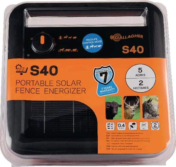 Gallagher - 345307GAL - Fence Energizer Solar S40 (Including Battery)