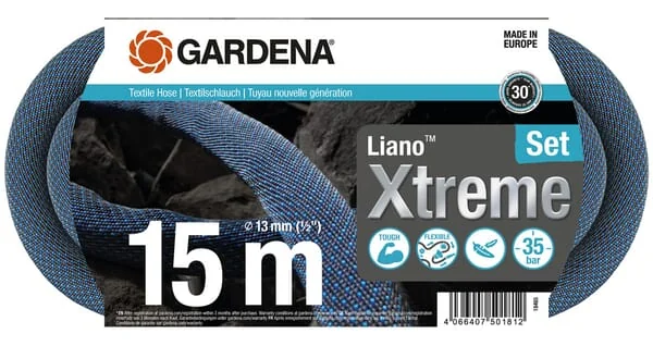 Gardena - GA18465 - Textile Hose Liano™ Xtreme 13 mm (1/2"), 15 m Set