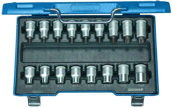 Gedore - DPITX19TX017 - Socket Wrench Set Torx 1/2" 17pcs