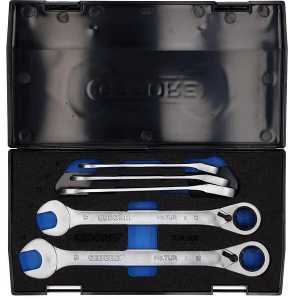 Gedore - SL7UR005 - Gedore Ratcheting Combination Wrench Set 5 pcs