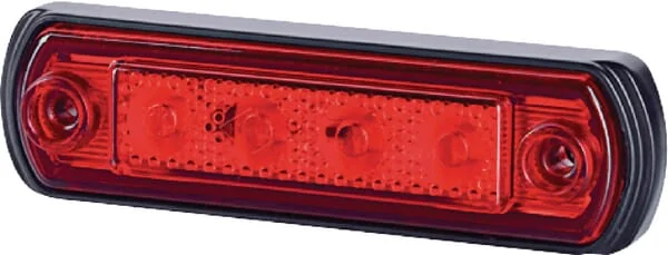Gopart - LA35058 - Marker Light LED, 0.5/1W, Rectangular, 12/24V, Red, 82x31x15mm, 4 LED's