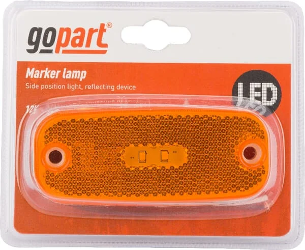 Gopart - LA35061 - Marker Light LED, Rectangular, 12/24V, Amber, 111x45x15mm