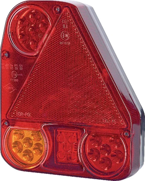 Gopart - LA45003 - Rear Light RH LED, Rectangular, 12/24V, Red/Orange, 206x55x174mm