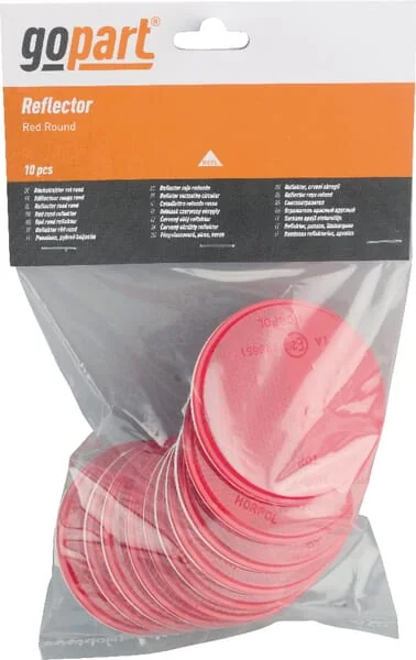 Gopart - LA75024 - Reflector, Red, Round
