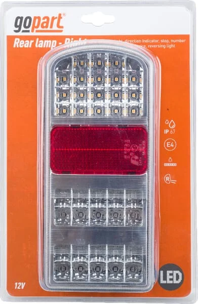 Gopart - LA91261R - Multifunktions LED Leuchte Rechts Rechteckig 12V