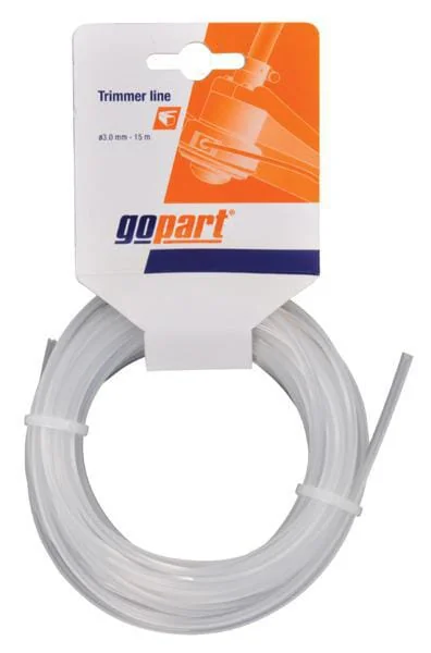 Gopart - NL2415SGP - Trimmer Line Diameter 2.4mm 15m Square Profile, White, Gopart