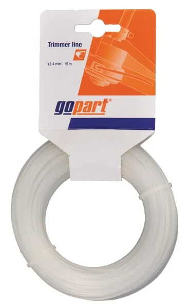 Gopart - NL2715RGP - Trimmer Line Diameter 2.65mm 15m Round Profile, White, Gopart