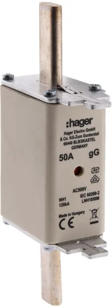 Hager - LNH1050M - Fuse Standard Blade 500V 50A