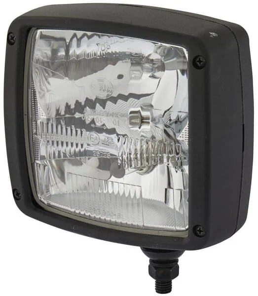 Hella - 1SA996120801 - Headlight Halogen, Rectangular, 12V, Transparent/Yellow, Bolt On