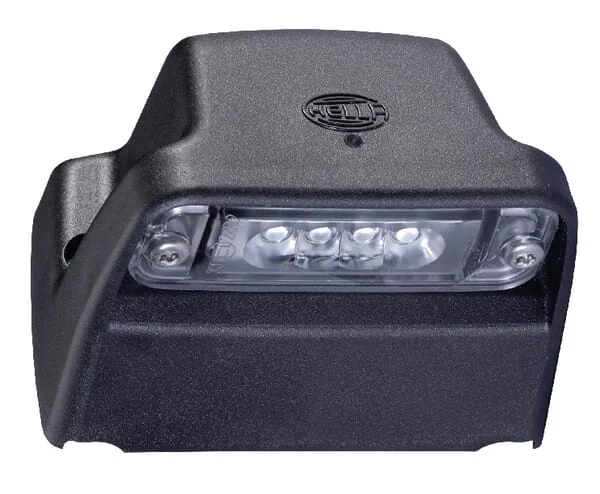 HELLA - 2KA010278421 - Kennzeichenleuchte LED Rechteckig 12V Transparent Schraubmontage