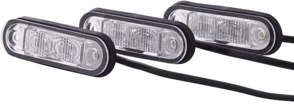 HELLA - 2KA959640102 - Kennzeichenleuchte LED 0.50W Rechteckig 12/24/10/33V Transparent Schraubmontage