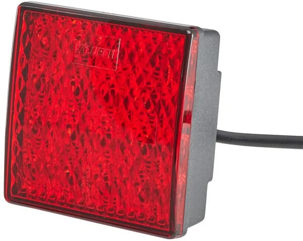 Hella - 2NE357029041 - Fog Light LED Square 12V Red Bolt On 80x33.7x80mm Hella Valuefit