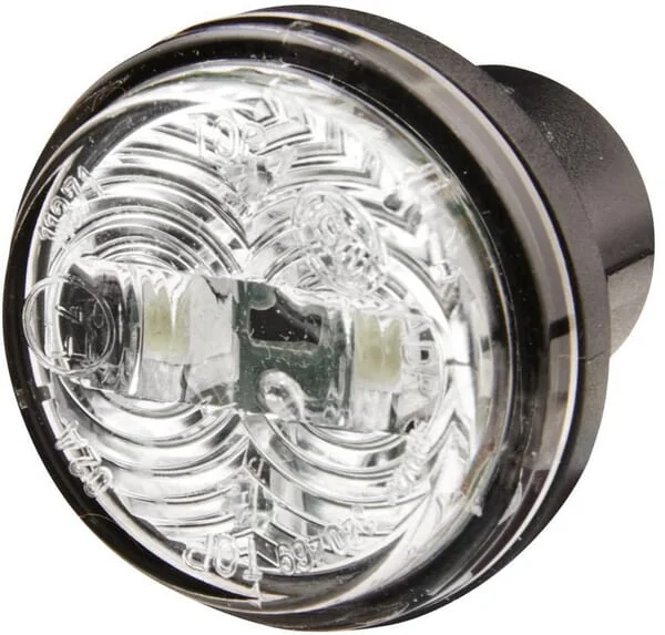 Hella - 2PF340825041 - Marker Light LED Round 12V Transparent Bolt On Diameter 30mm