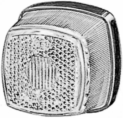 Hella - 2PG003057067 - Marker Light 5W Square 12V Transparent/White Bolt On 62x46x62mm
