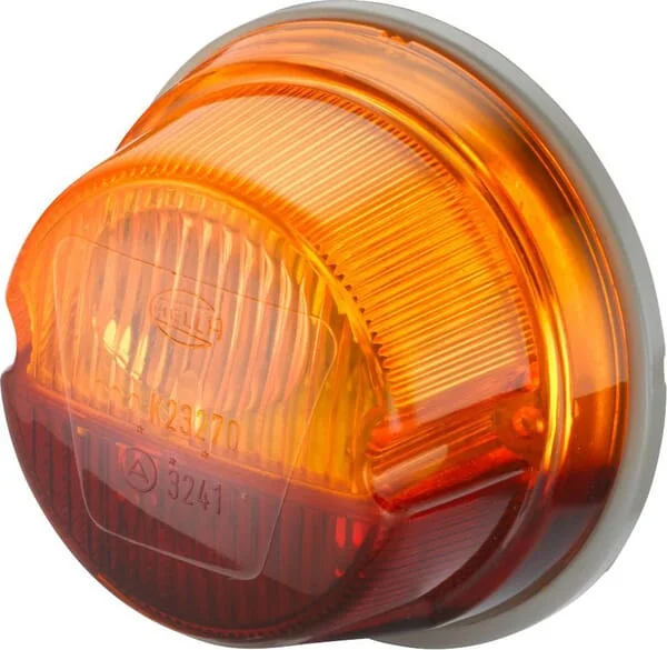 Hella - 2SB001259261 - Round Rear Light 12V Red/Orange Bolt On Diameter 78mm