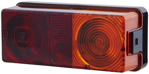 Hella - 2SD998531067 - Rear Light Rectangular, 12/24V, Red/Orange, Bolt On, 170x64x75mm, Hella