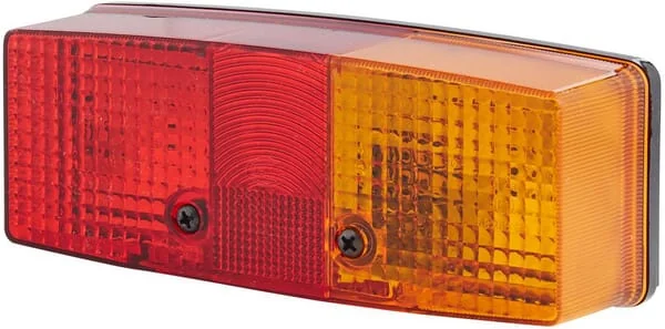 HELLA - 2SE003184101 - Rueckleuchte Rechts Rechteckig 12/24V Rot/Orange/Weiss Schraubmontage