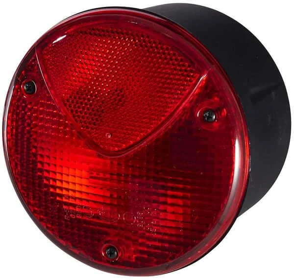 Hella - 2TA964169061 - Brake Light Round, 12/24V, Red, Bolt On, Diameter 122.5mm, Hella