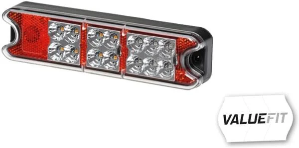 HELLA - 2VA357021001 - Rueckleuchte LED Rechteckig 10/30V Rot/Gelb Schraubmontage Hella Valuefit