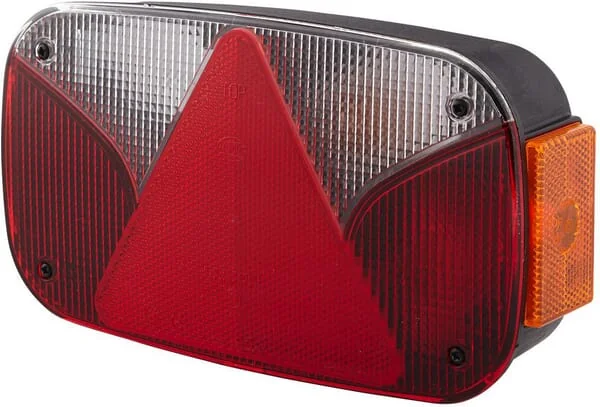 Hella - 2VP998232301 - Rear Light Rh Rectangular, 12V, Red/Amber, Bolt On, 247x60x138mm, Hella