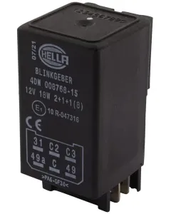 Hella - 4DN008768151 - Flasher Relay, 6 Pole, 12 V