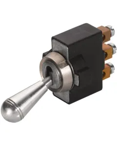 Hella - 6FG002312001 - Rocker Switch, S28, 3-Pin, Diameter 12.5mm, Chrome