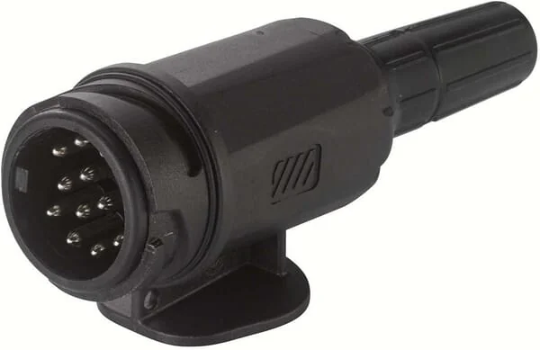 Hella - 8JA005951041 - Trailer Plug 13-Pin, Plastic, 12V, Long Type, Screw Terminals