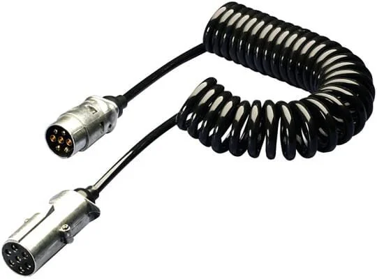 Hella - 8KA007648061 - Coiled Cable Metal 7 Pin