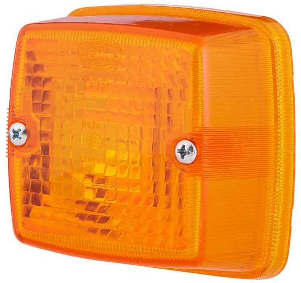 Hella - 9EL110536001 - Light Lens, Amber, Square LH/RH Hella