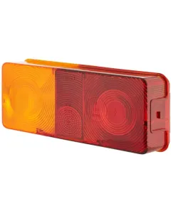 Hella - 9EL112743001 - Light Lens, Amber/Red, Rectangular Rear/Left