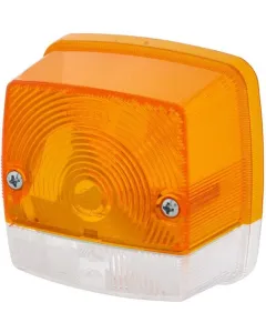 Hella - 9EL115003055 - Light Lens, Amber/Transparent, Square LH/RH